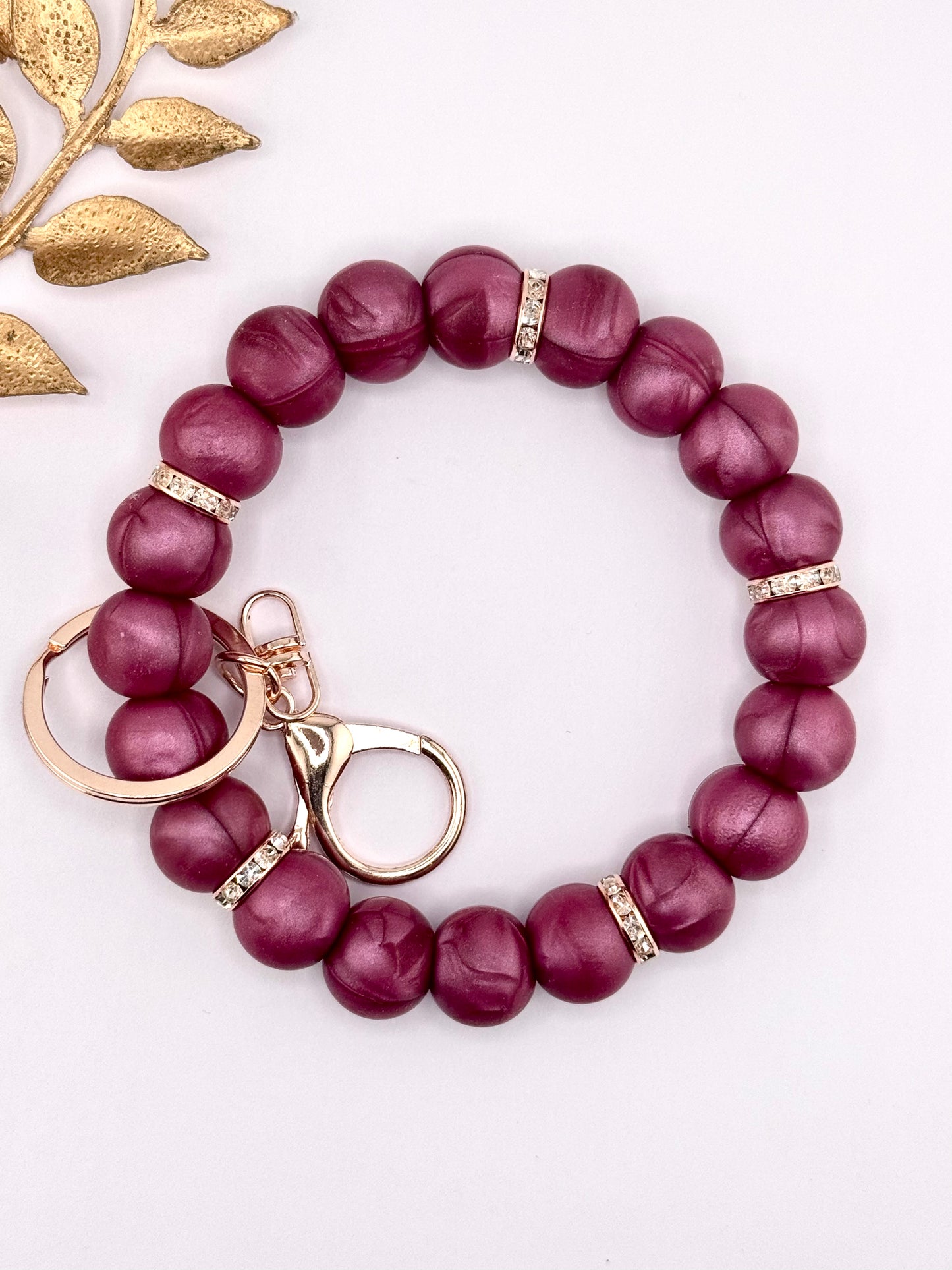 Wholesale Wristlet - Basic Pearl Maroon