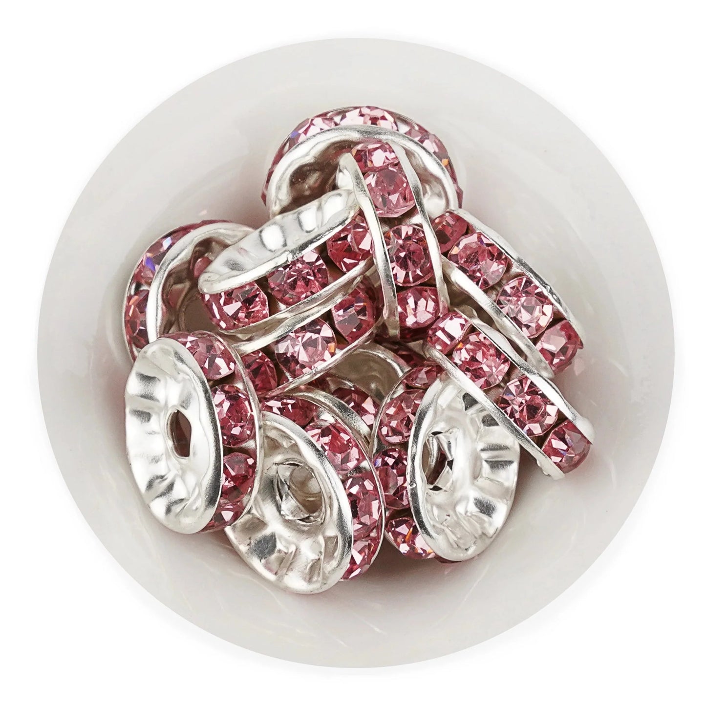 Bead Spacer Disc - Pink