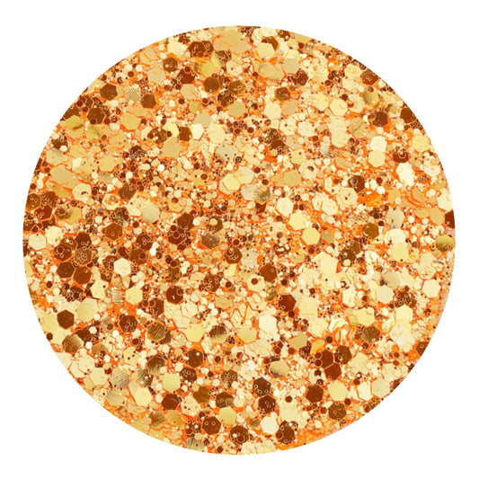 Chunky Glitter Reflective Boho - Orange Zest