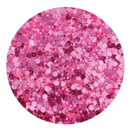 Chunky Glitter Reflective Boho - Pink Sugar