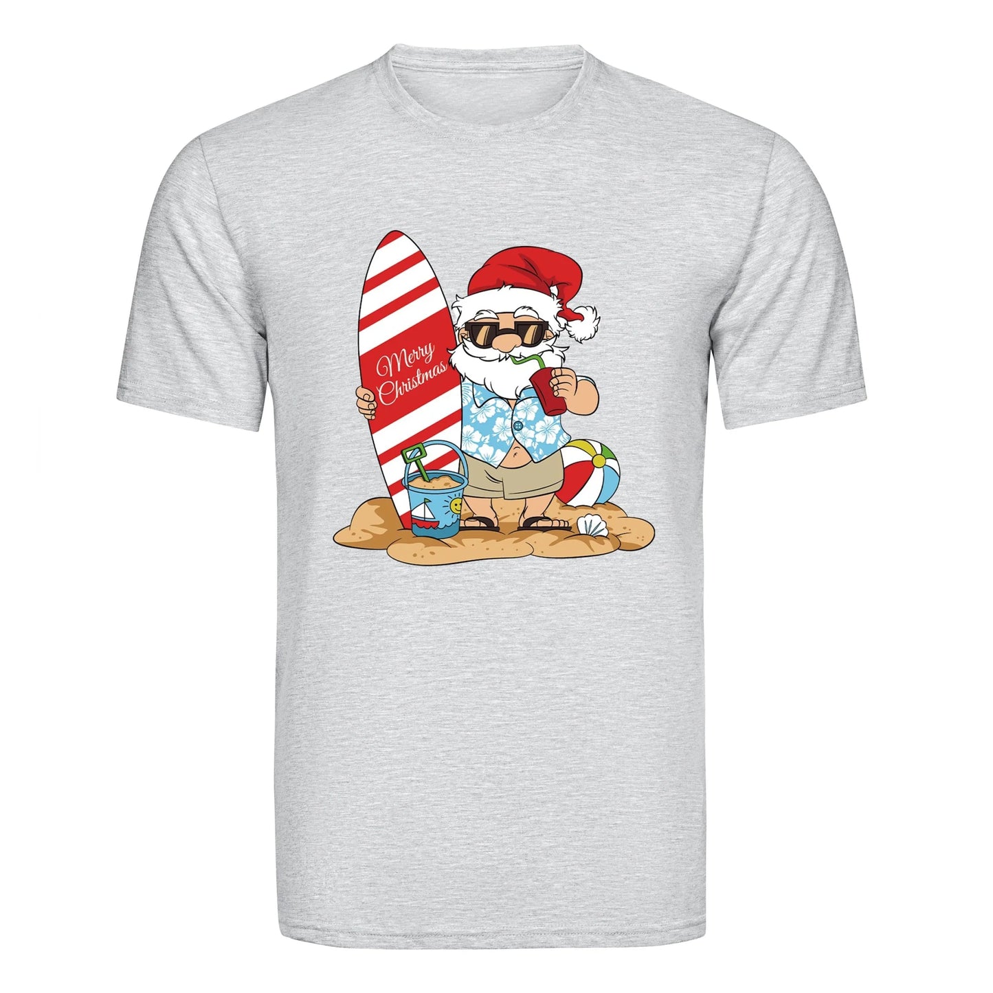 DTF Heat Transfer - Surfer Santa