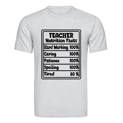 DTF Heat Transfer - Teacher Nutrition Facts