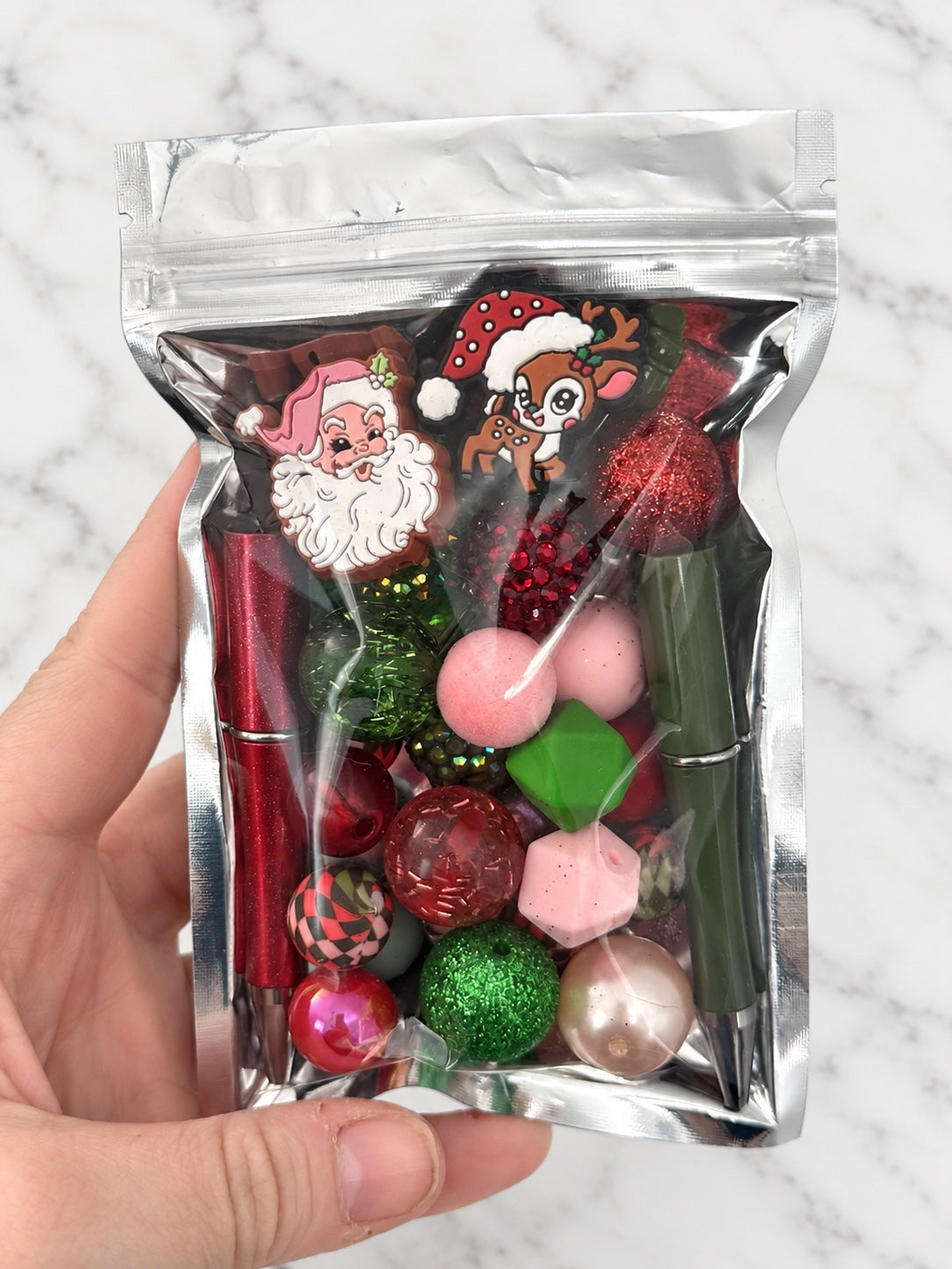 Vintage Santa & Reindeer – First Dibs Curated Pen + Focal Bag