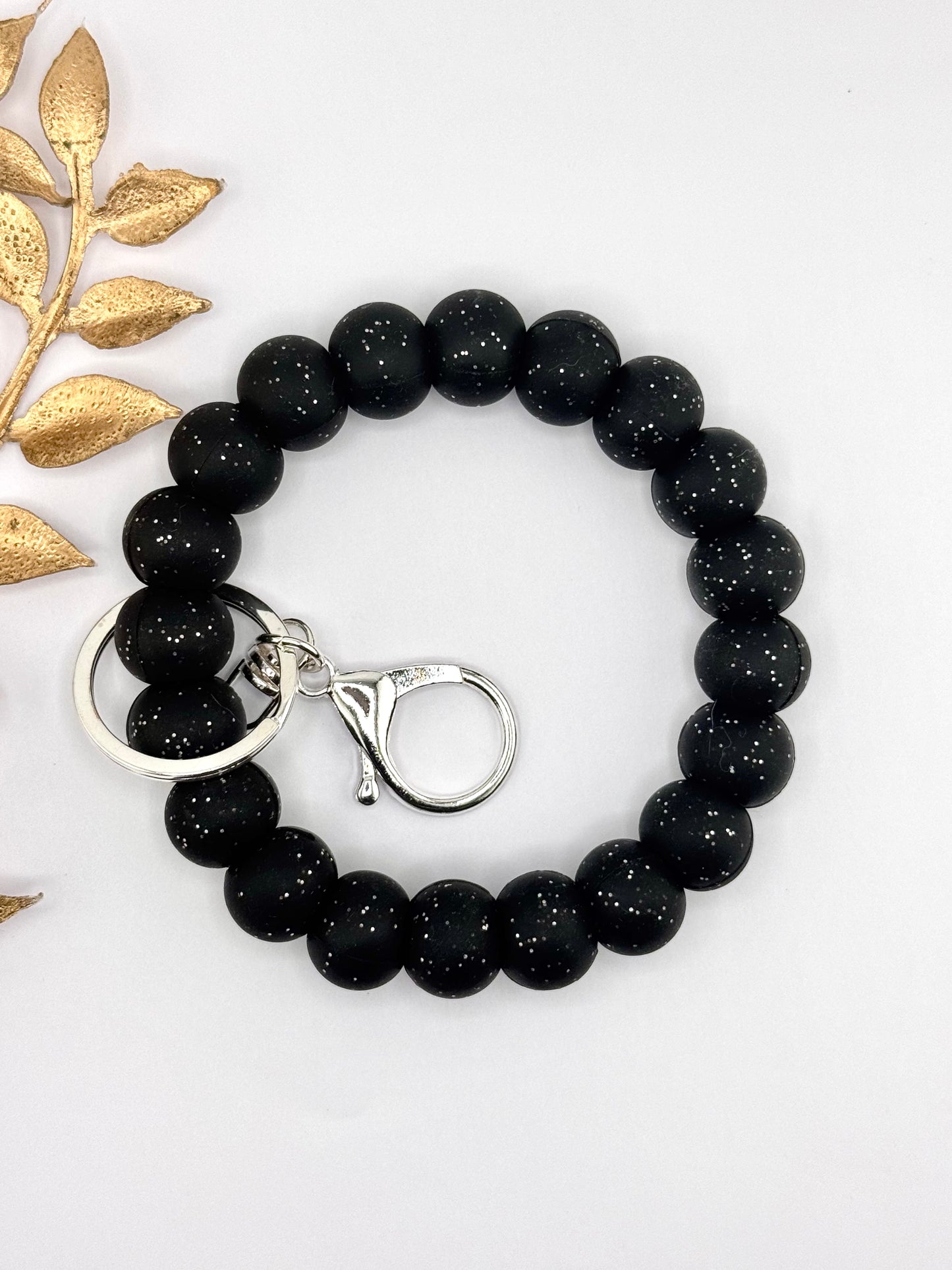 Wholesale Wristlet - Basic Glitter Black