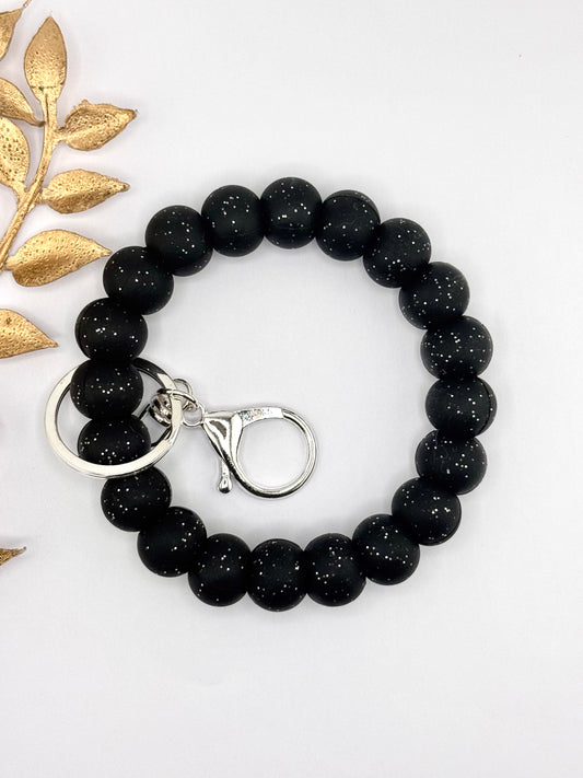 Wholesale Wristlet - Basic Glitter Black