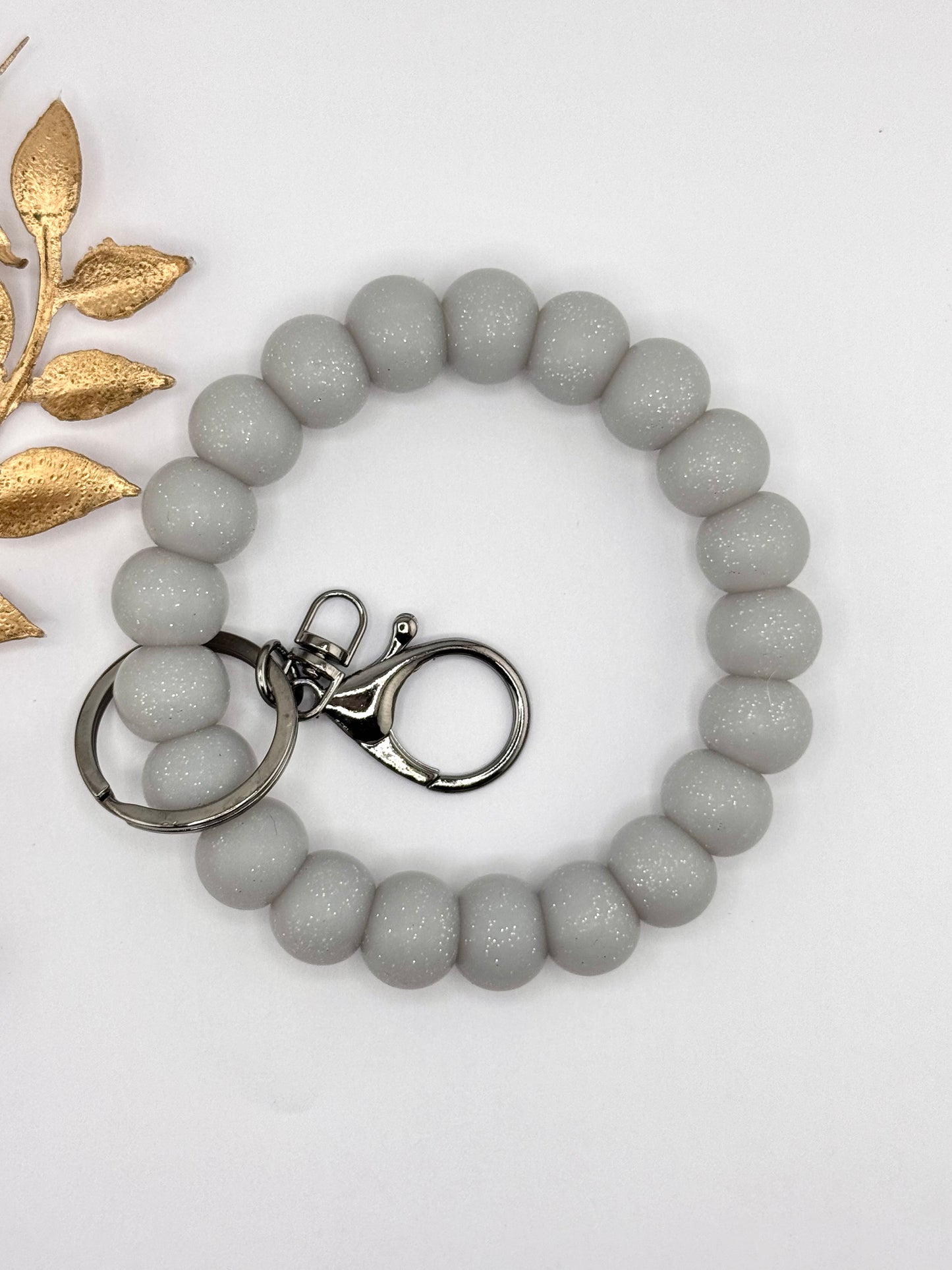Wholesale Wristlet - Basic Glitter Light Gray