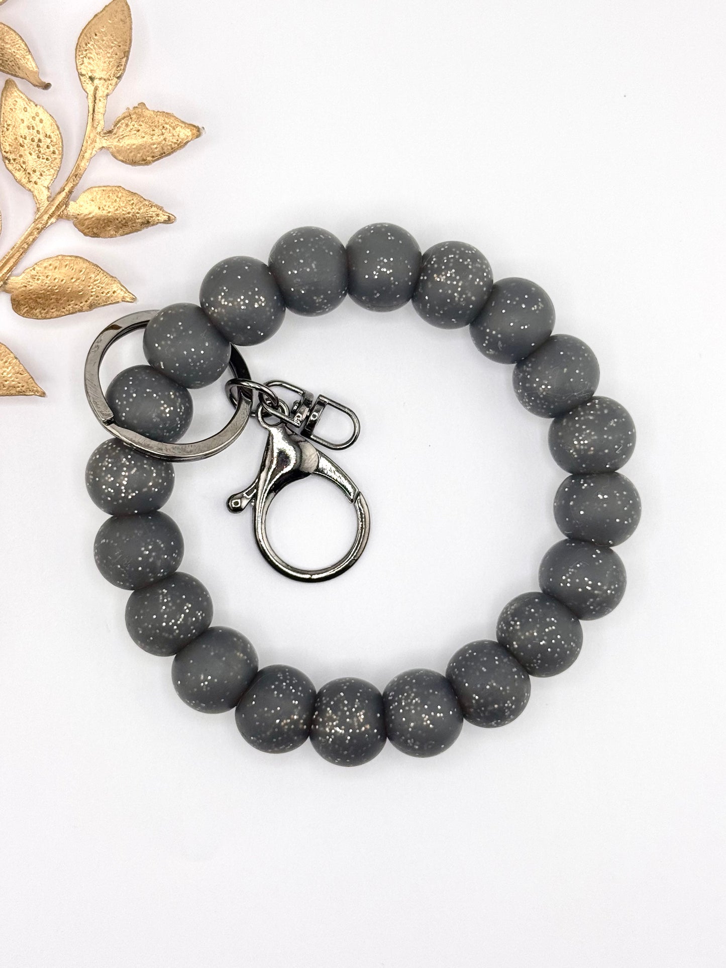 Wholesale Wristlet - Basic Glitter Gray
