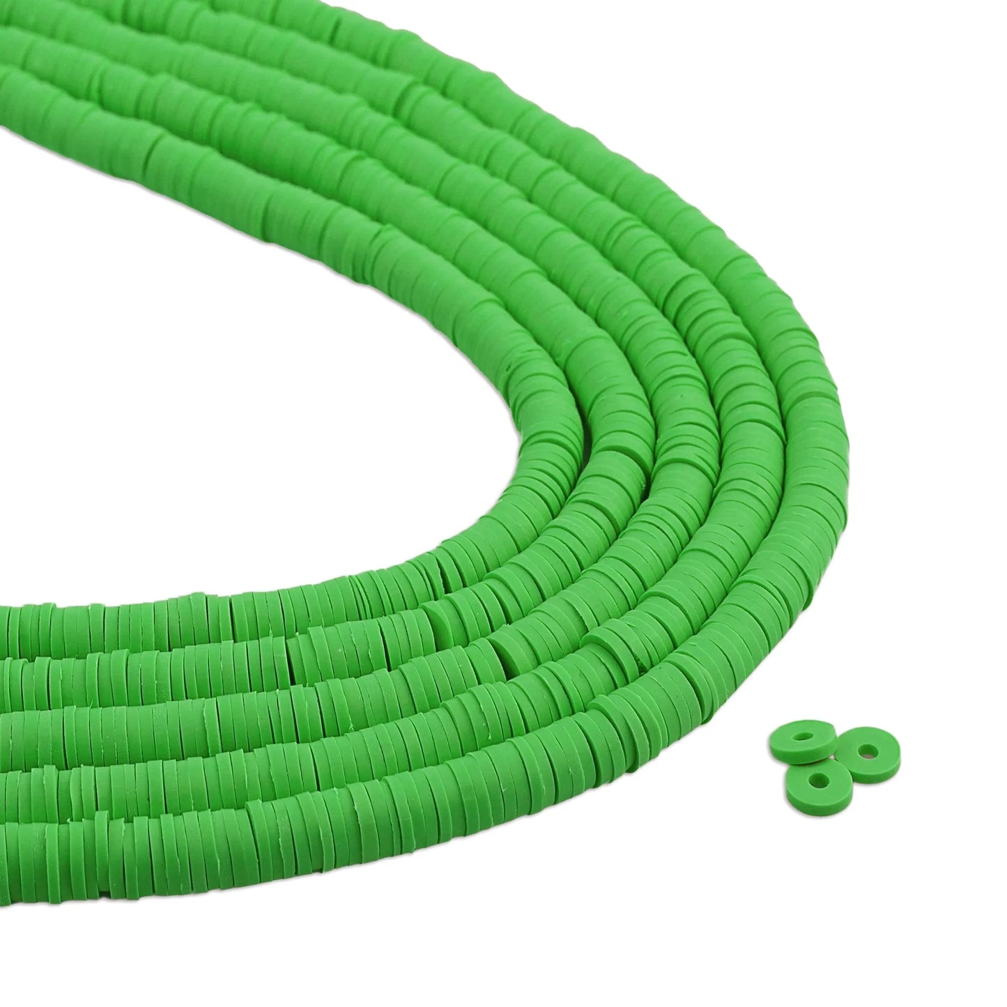 Heishi Surfer Friendship Beads - Bright Green