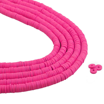 Heishi Surfer Friendship Beads - Bright Pink