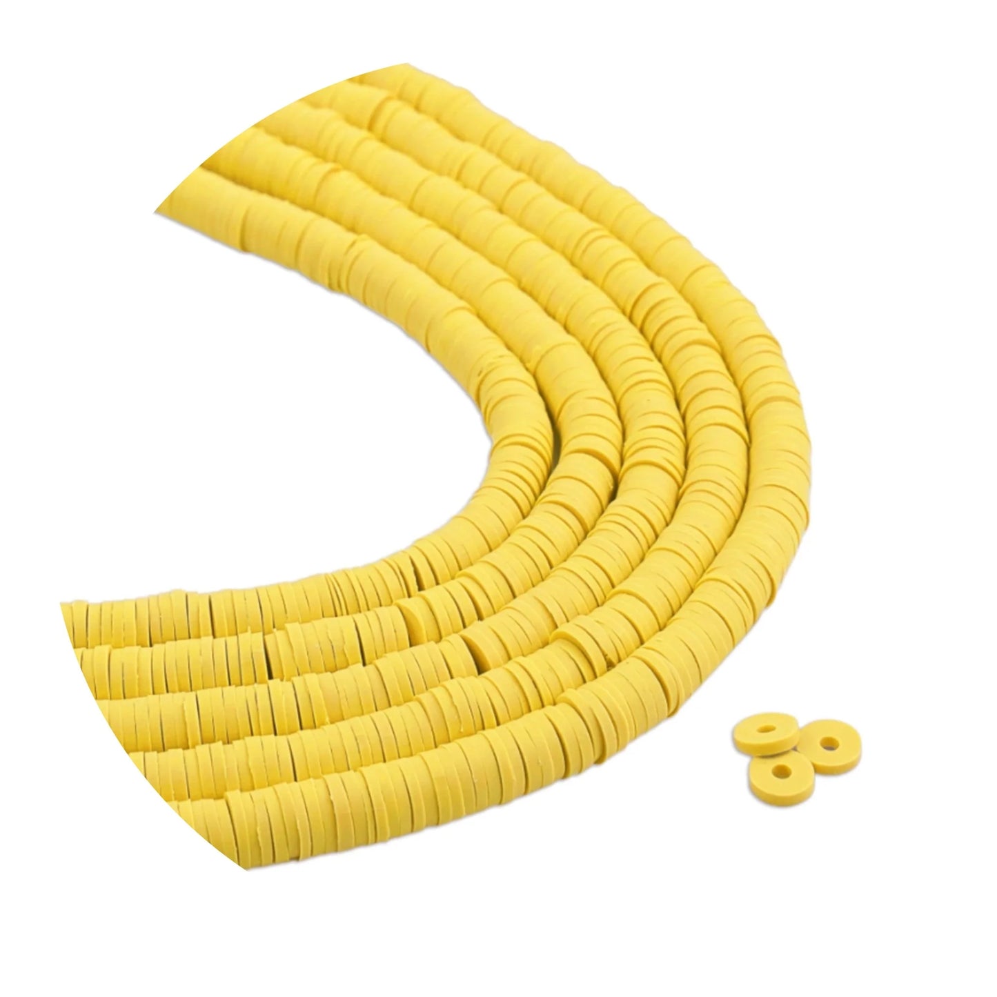 Heishi Surfer Friendship Beads - Bright Yellow