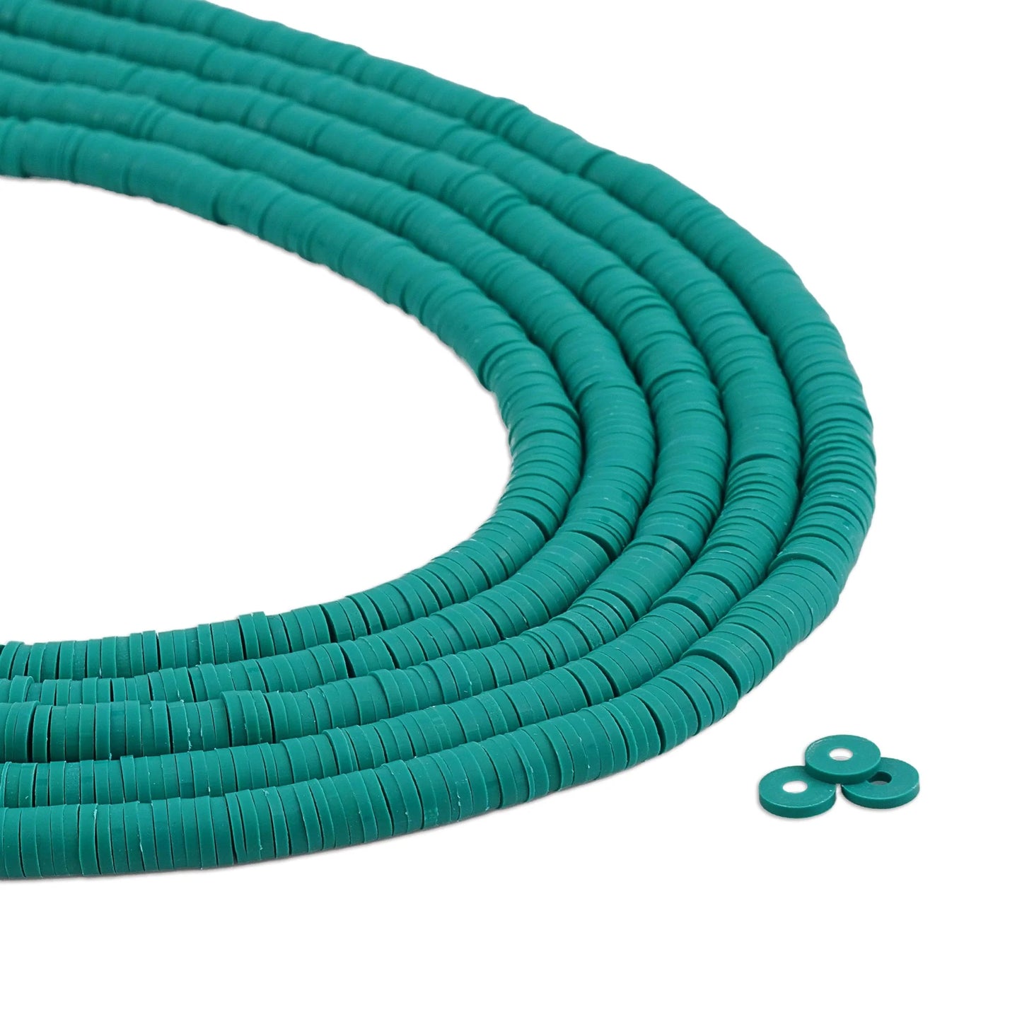 Heishi Surfer Friendship Beads - Emerald Green