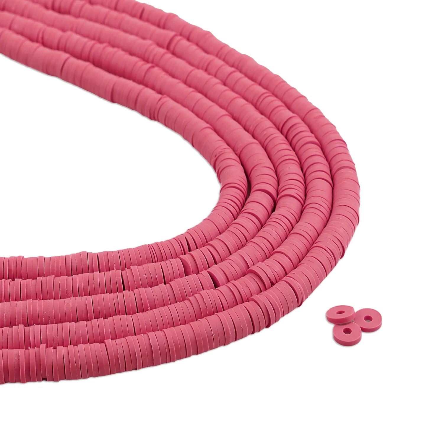 Heishi Surfer Friendship Beads- Fuchsia