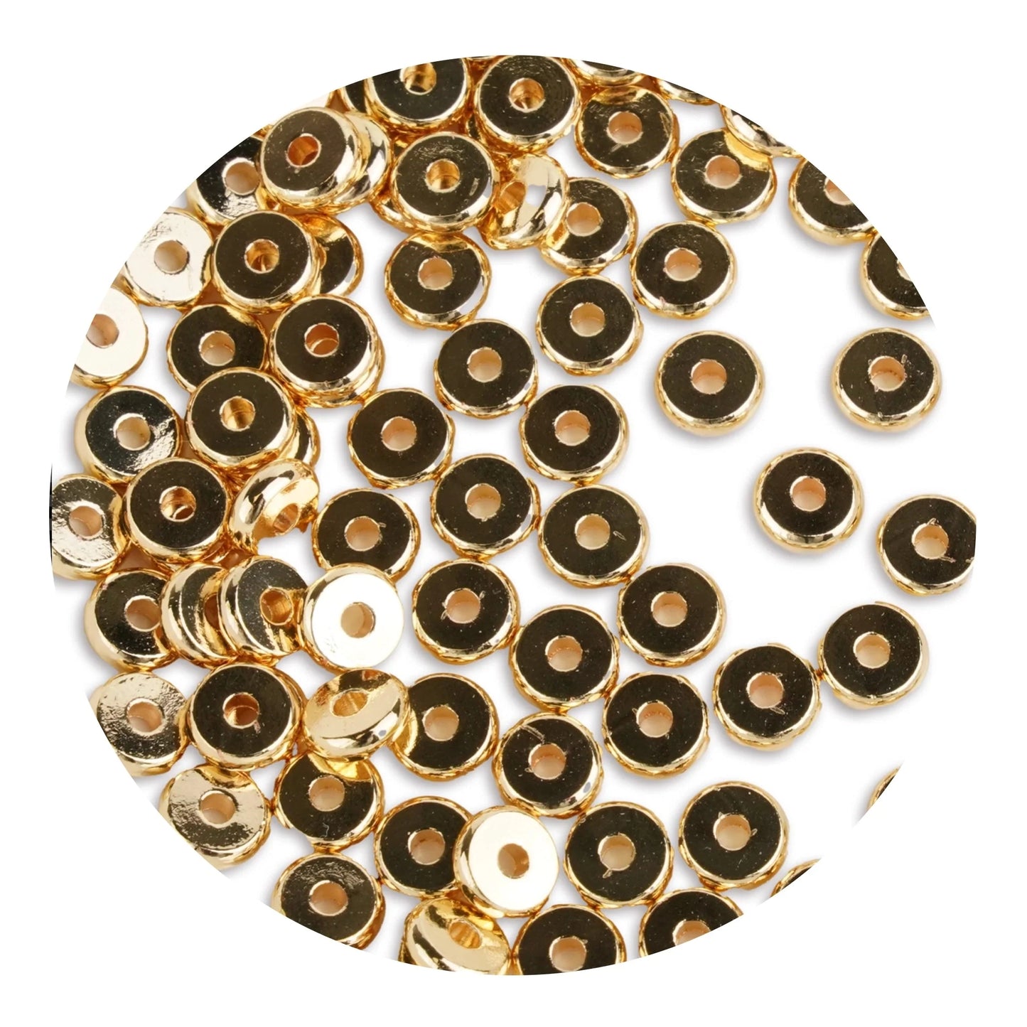 Heishi Surfer Friendship Beads - Metal Gold