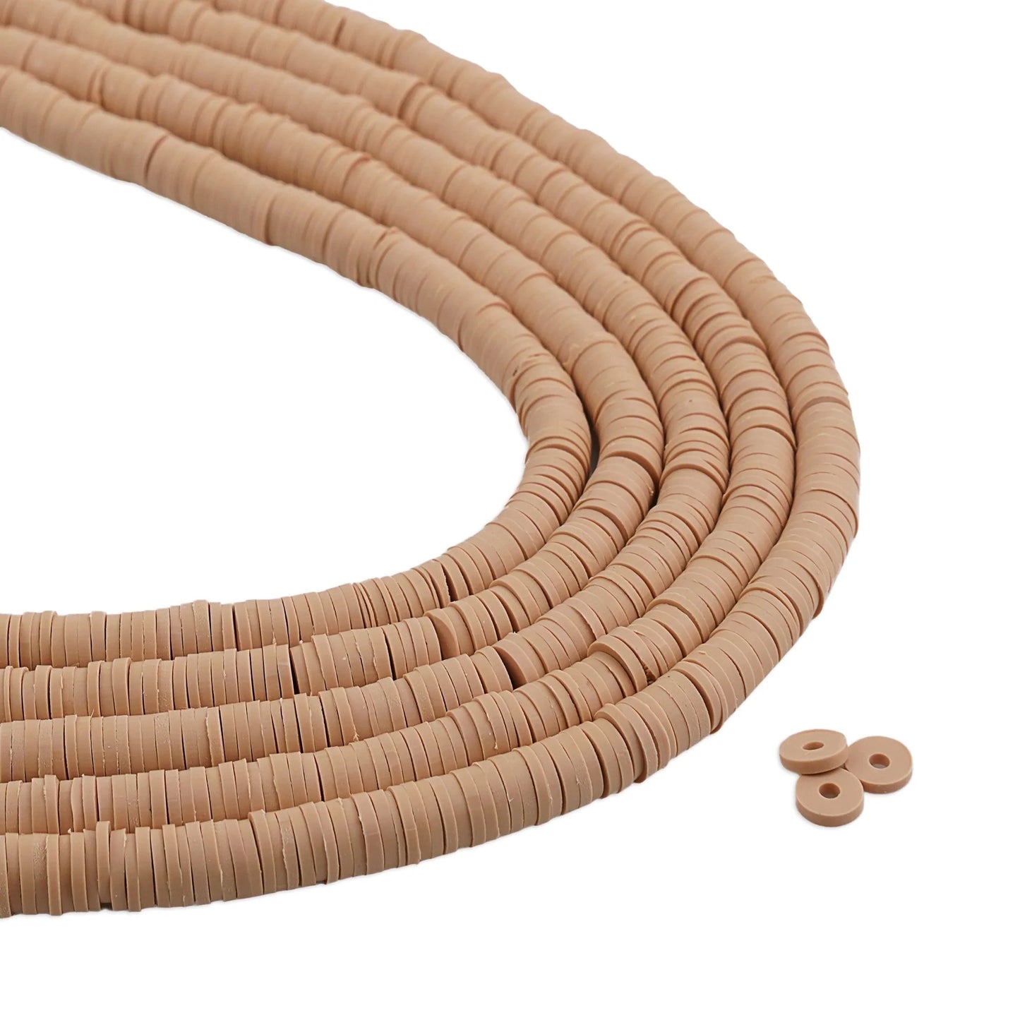 Heishi Surfer Friendship Beads - Oat Brown