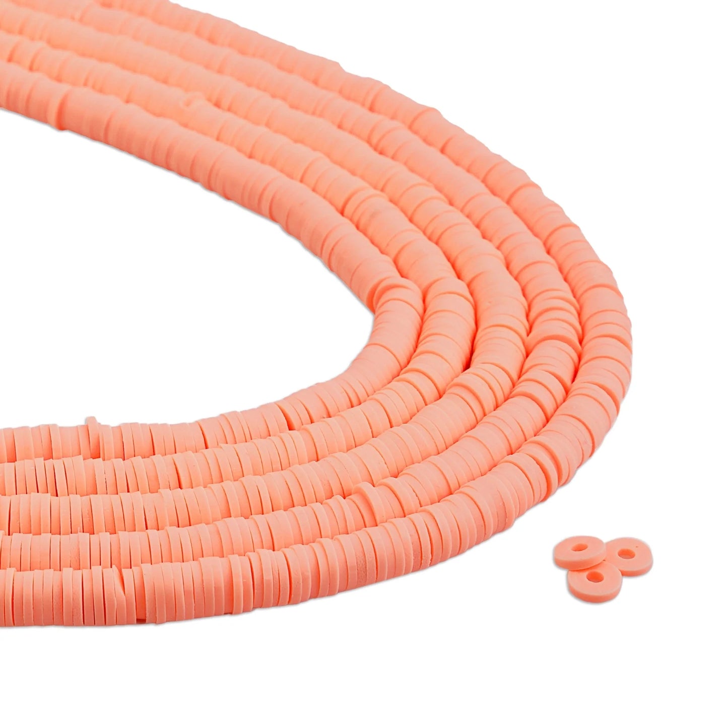 Heishi Surfer Friendship Beads - Pale Orange