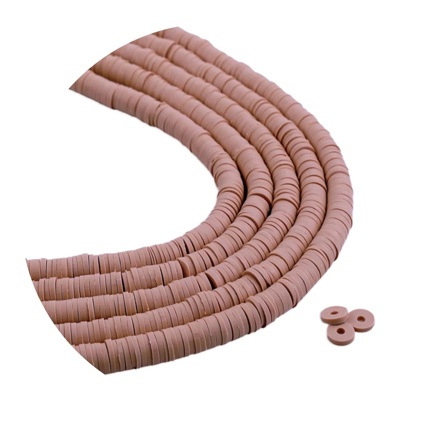 Heishi Surfer Friendship Beads - Taupe