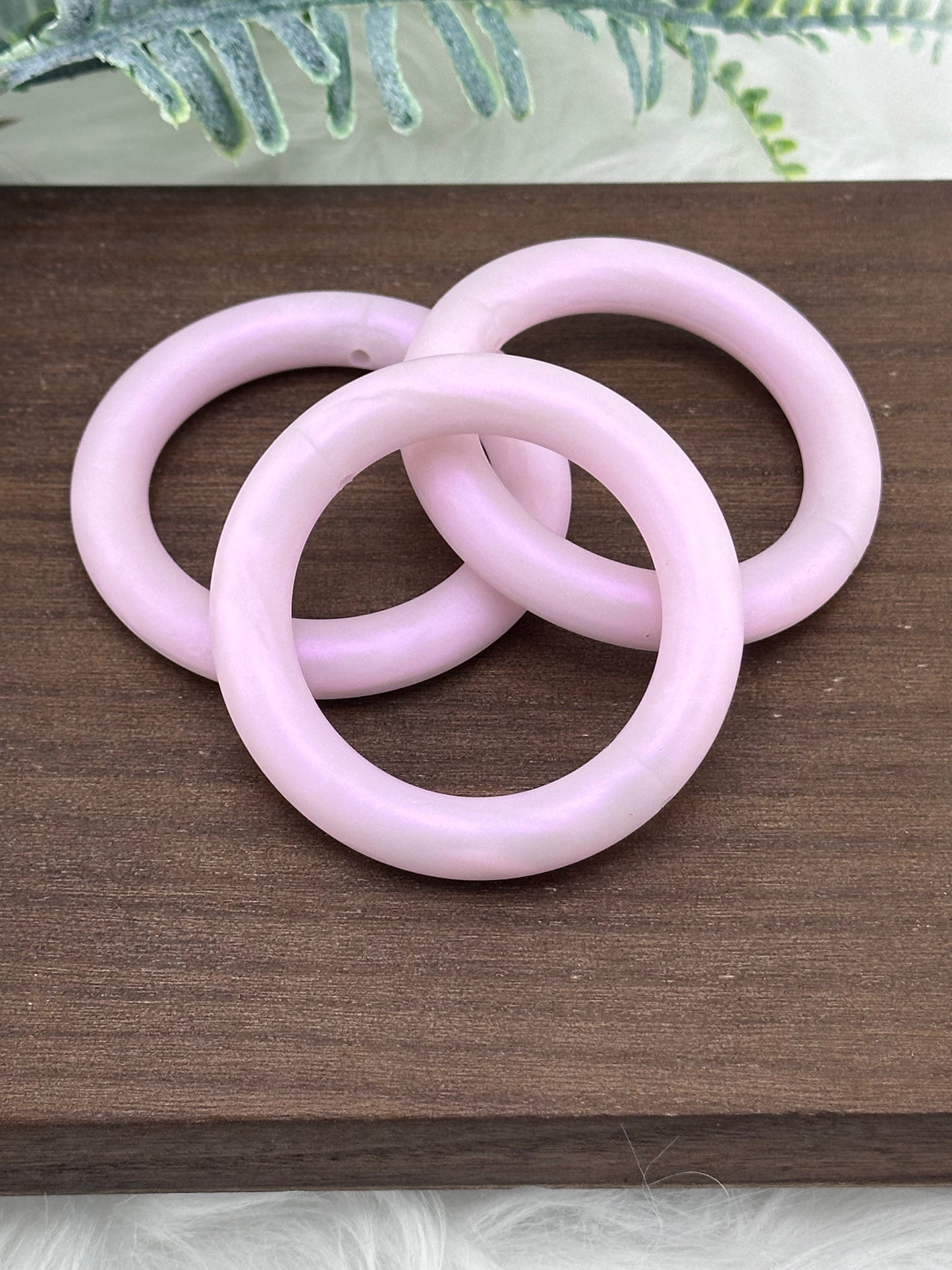 DP ~ Silicone Ring 65mm Pearl Iridescent 3pk