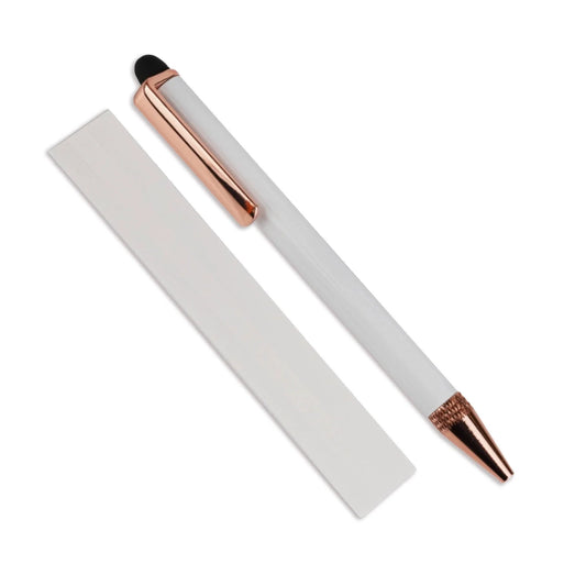 Pen Sublimation Blank Stylus - White & Rose Gold