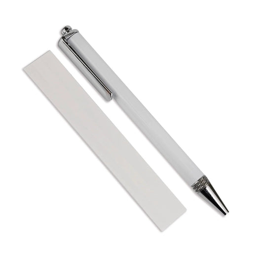 Pen Sublimation Blank - White & Silver