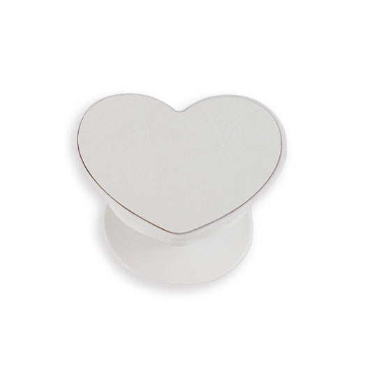 Phone Grip & Aluminum Insert - White Heart