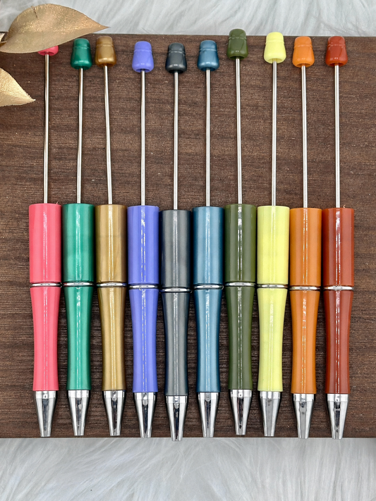 Plastic beadable solid pens colors 93 through 102
