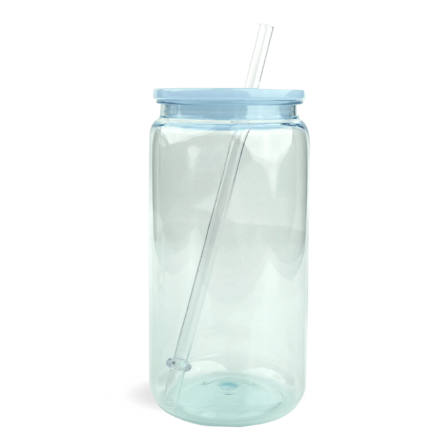 Plastic Can Transparent - Light Blue