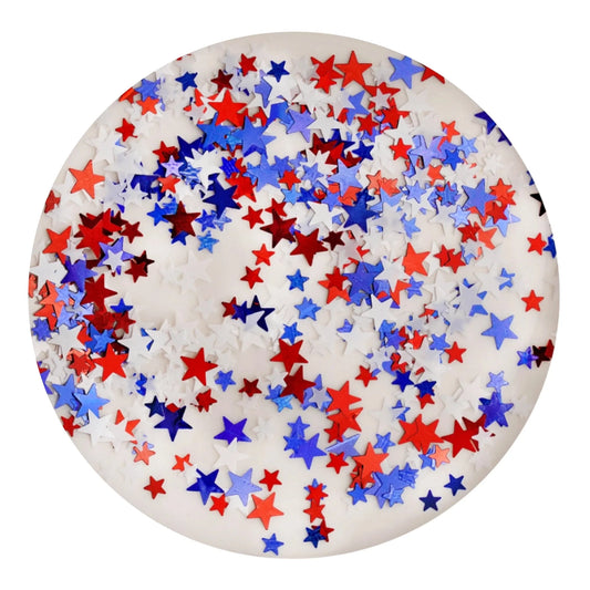 Shaped Glitter Americana - Mini Stars