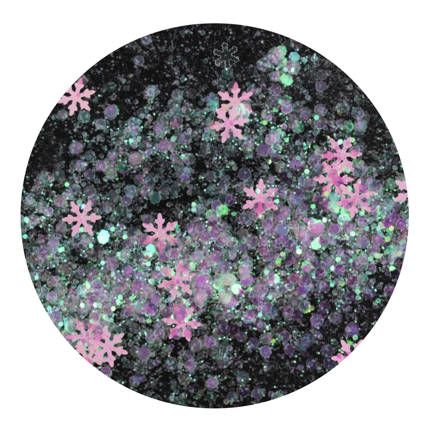 Shaped Glitter Winter - Snowflakes Holographic Purple