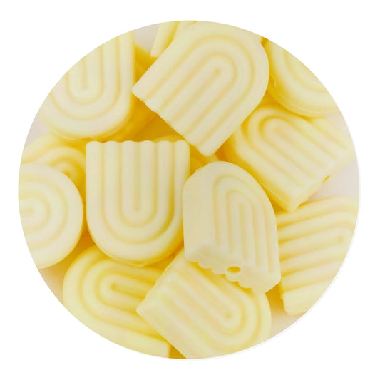 Silicone Focal Bead Arch - Cream Yellow