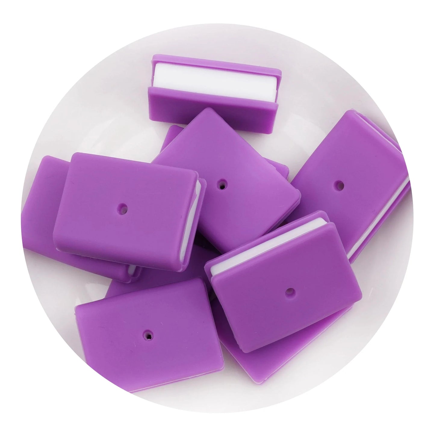 Silicone Focal Bead Book - Purple