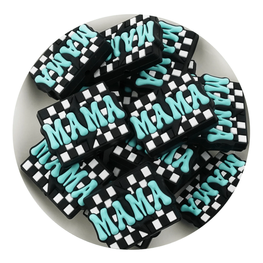 Silicone Focal Bead - Mama Rectangle