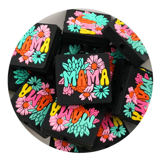 Silicone Focal Bead - Mama Square