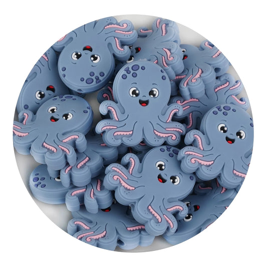 Silicone Focal Bead Octopus - Gray