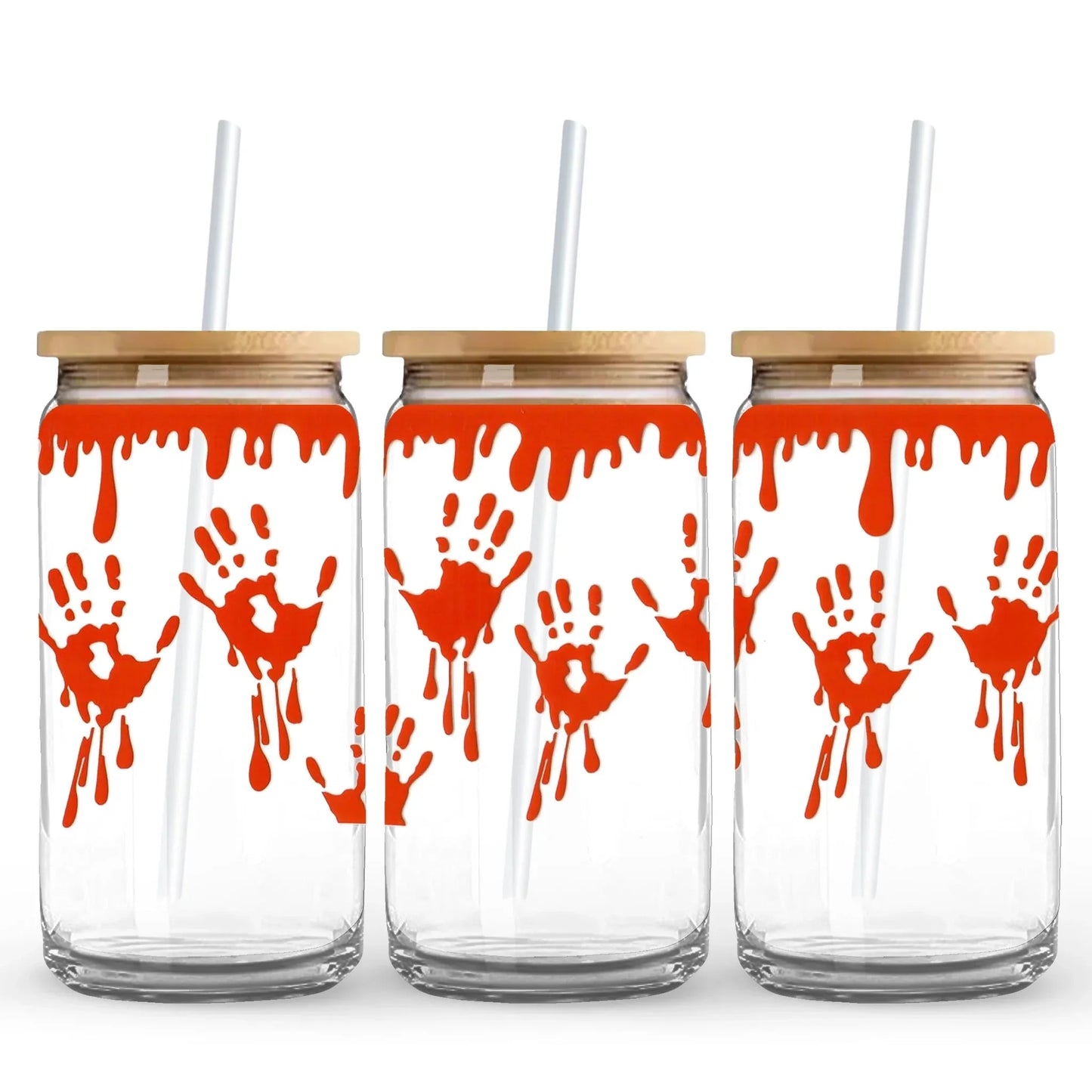 UV DTF Wrap -  Blood Drip & Hand Prints