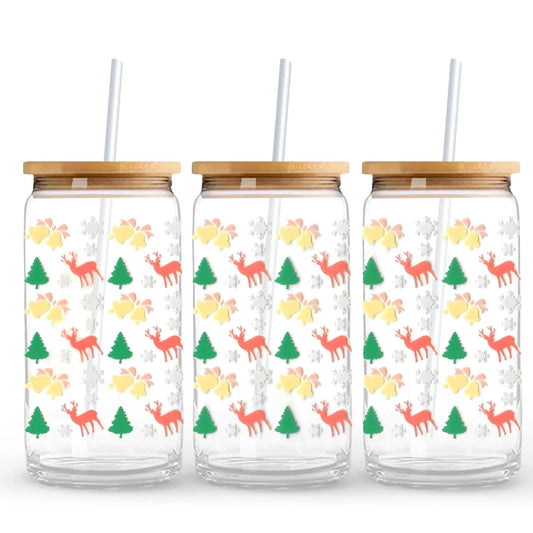 UV DTF Wrap - Christmas Trees, Deer & Bells