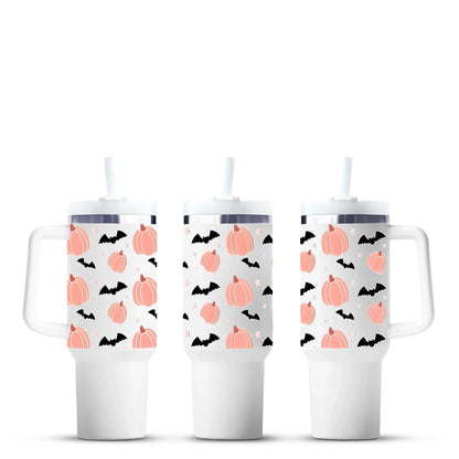 UV DTF Wrap -  Pink Bats & Pumpkins