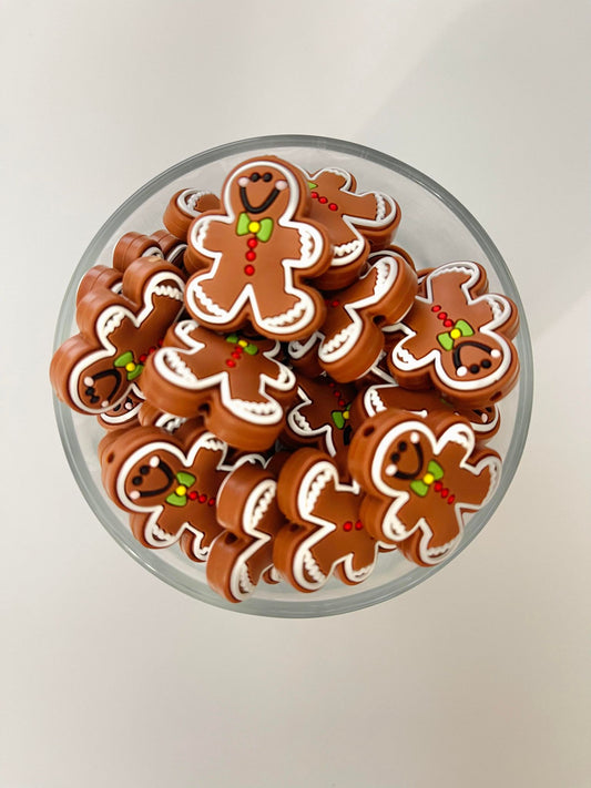 Dark Brown Bow Tie Gingerbread Focal