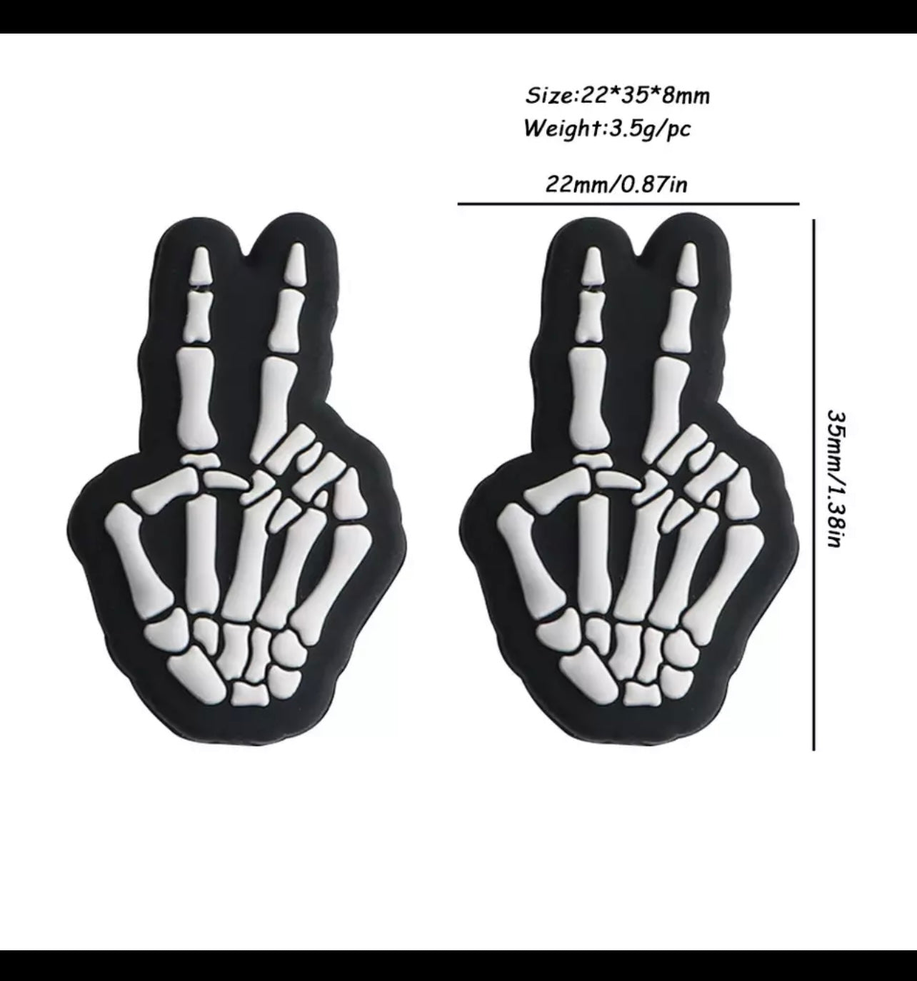 Peace Skull Hand Focal