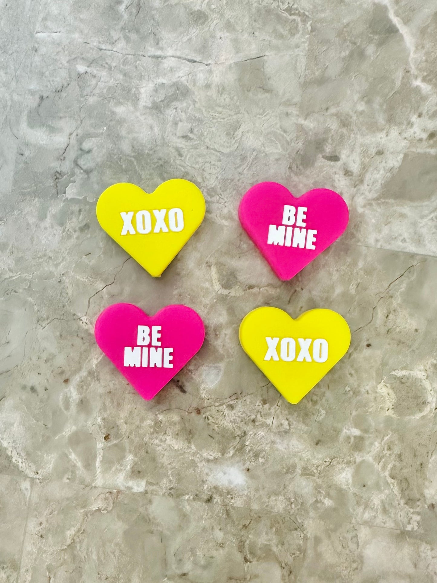 “XOXO” or “Be Mine” Candy Heart Focal